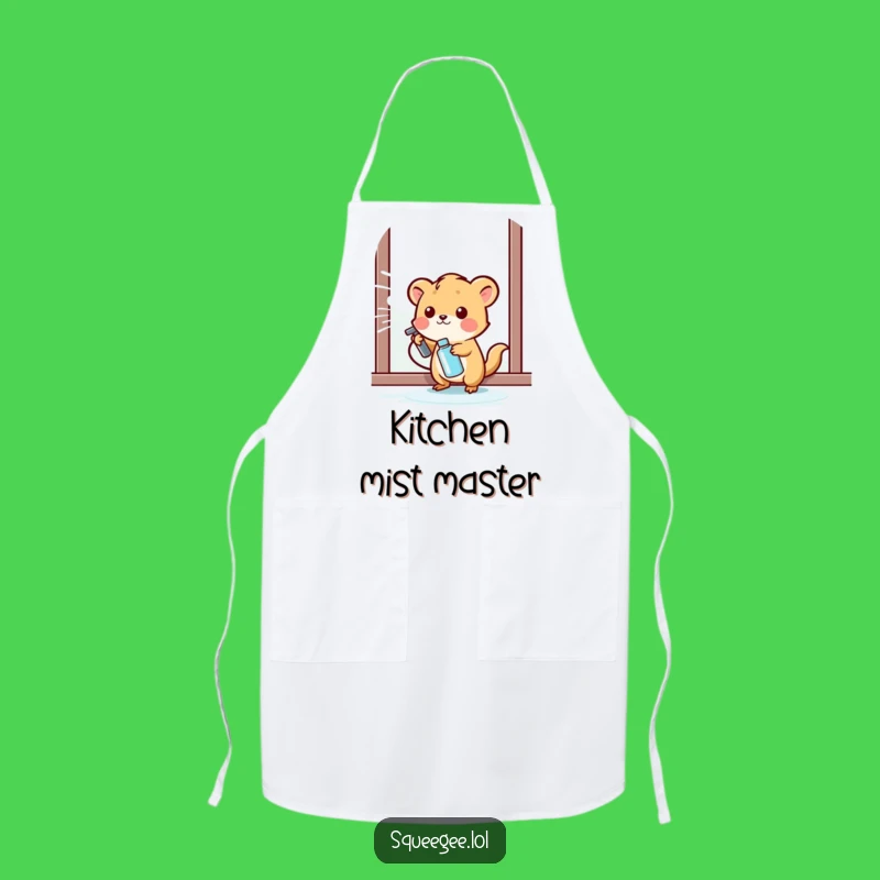 Funny Small Animal Spraying Apron - Happy Cleaner Chef's Gift, Perfect Kitchen Accessory!