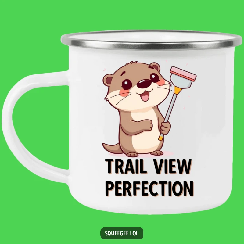 Funny Otter Squeegee Camping Mug, Hilarious Outdoor Clean