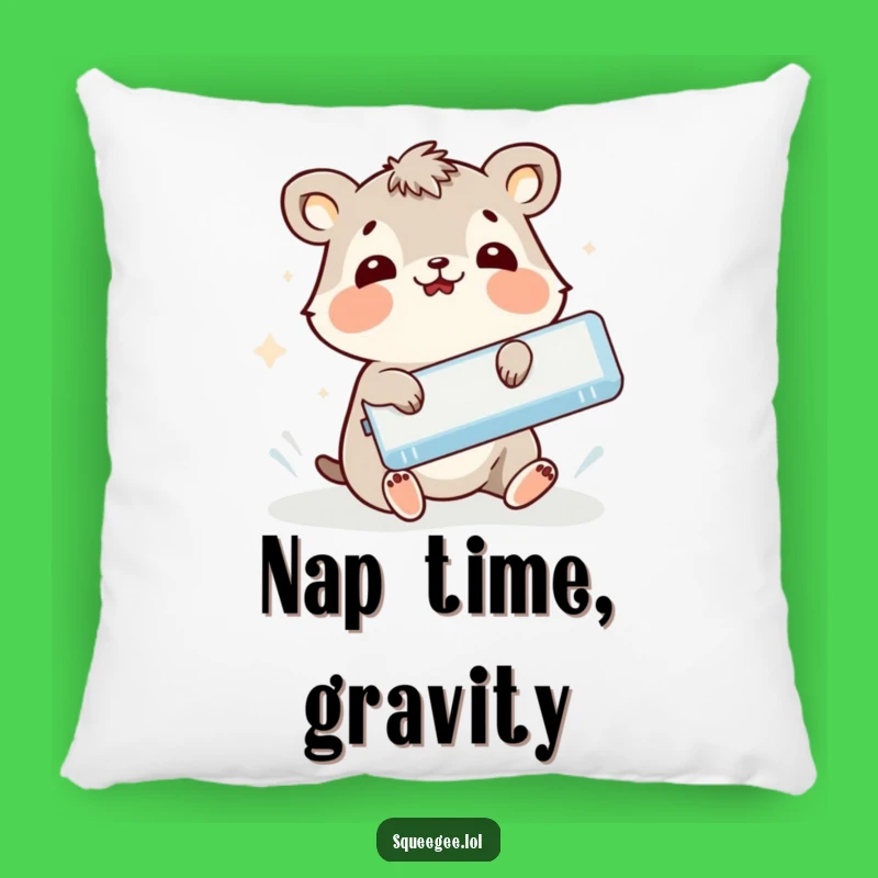 Funny Animal Slipping Squeegee Pillow - Comfy & Hilarious Cleaning Mishap Gift!