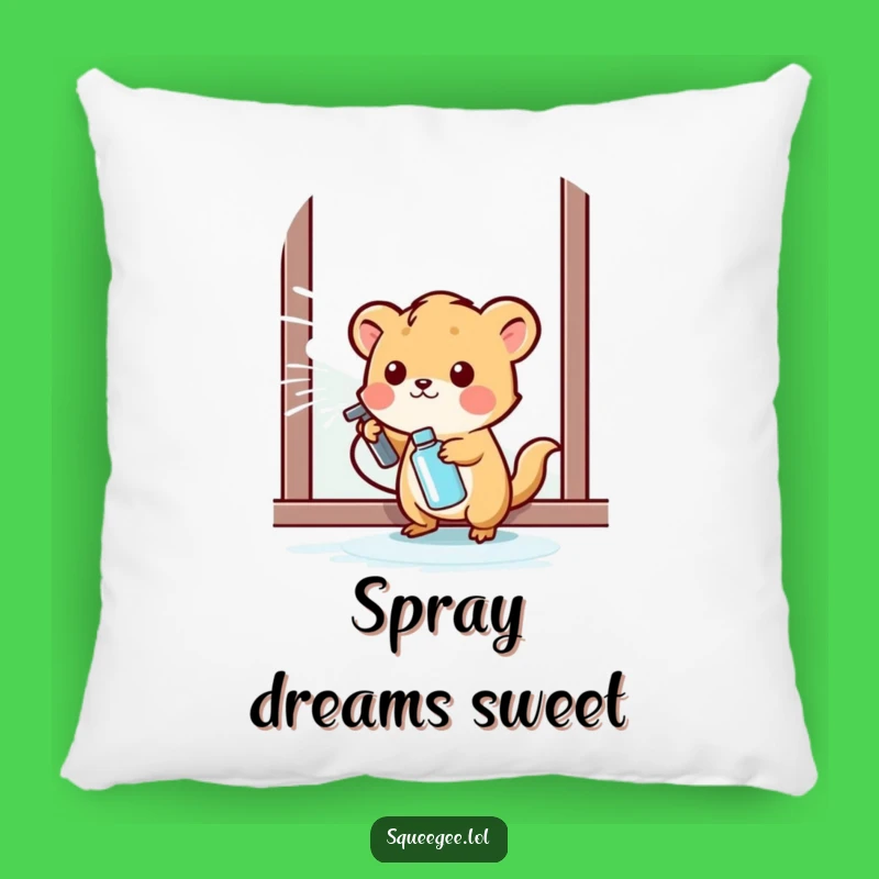 Funny Small Animal Spraying Pillow - Comfy & Hilarious Cleaning Companion!