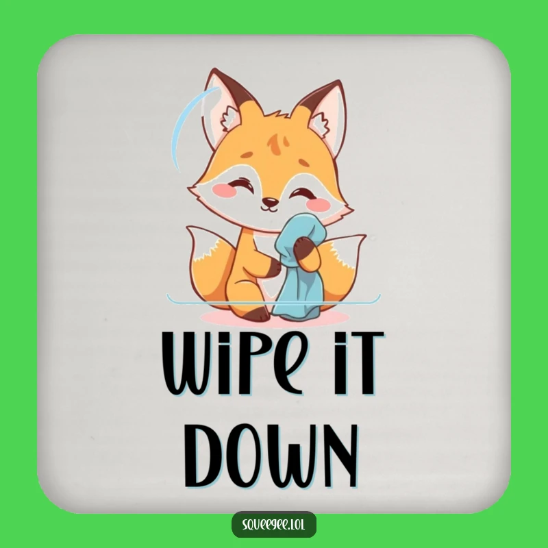 Funny Fox Polishing Coaster: Protect Surfaces with Humor