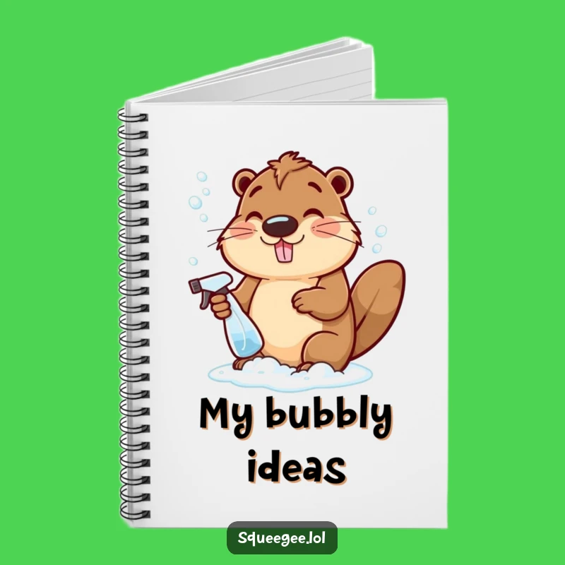 Funny Beaver Bubbles Notebook, Hilarious Cleaning Journal