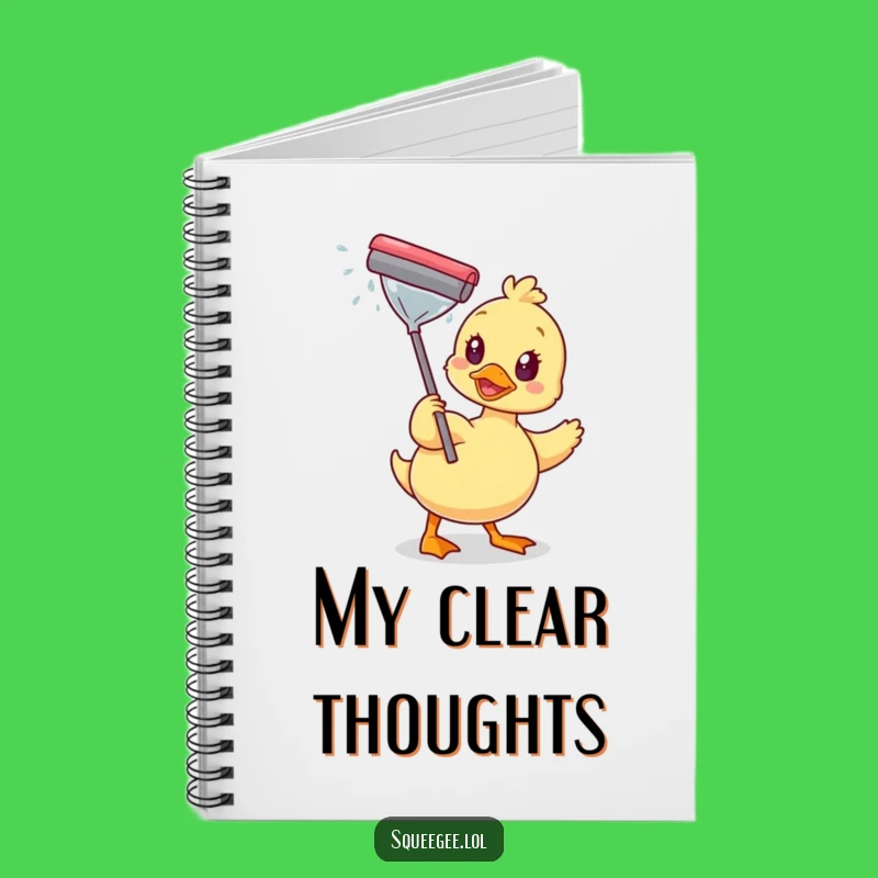 Funny Duck Squeegee Notebook: Jot Down Ideas with Sparkling Humor Gift