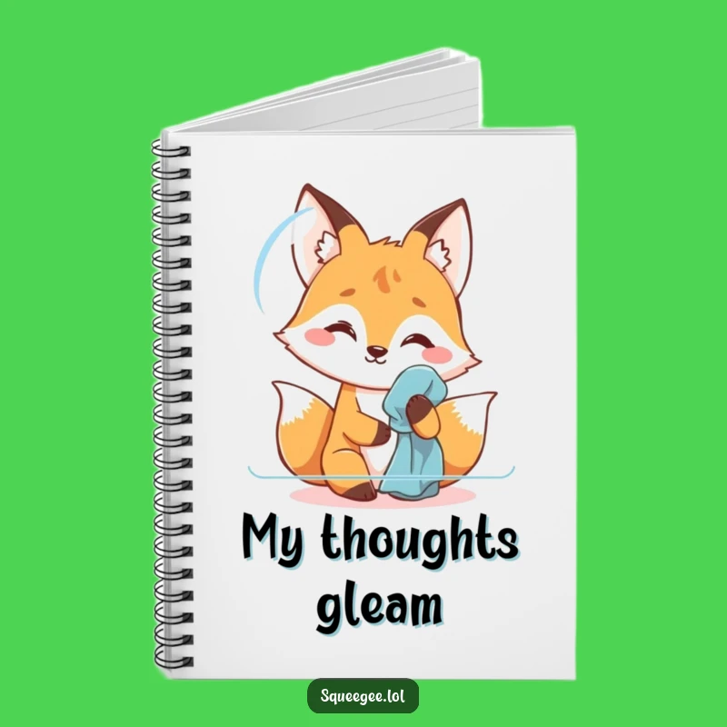 Funny Fox Polishing Notebook: Jot Down Your Cleanest Thoughts