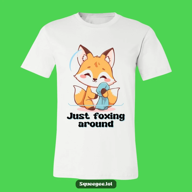 Funny Fox Polishing T-Shirt: Wear Your Clean Humor with Joy